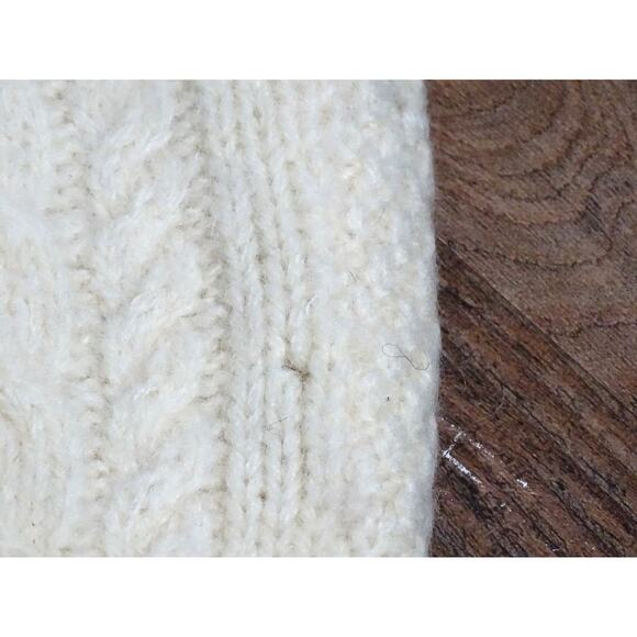 Vintage Highland Home Industries Chunky Wool Aran Sweater Large Made in Scotland - Picture 4 of 10